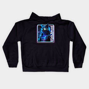 Cat Squad 006 Cyberpunk Neon Kids Hoodie